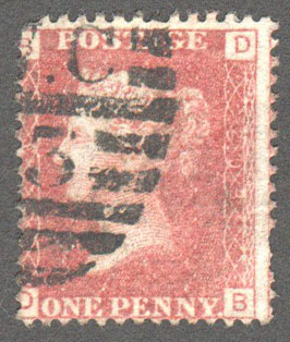 Great Britain Scott 33 Used Plate 203 - DB - Click Image to Close